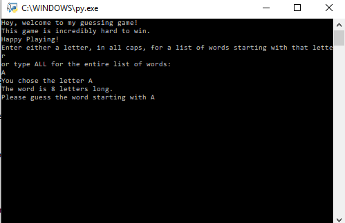 screenshot of game word up